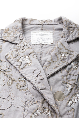Alabama chanin floral double breasted cardigan 2