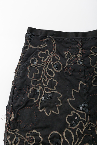 Alabama chanin organic cotton floral skirt 5