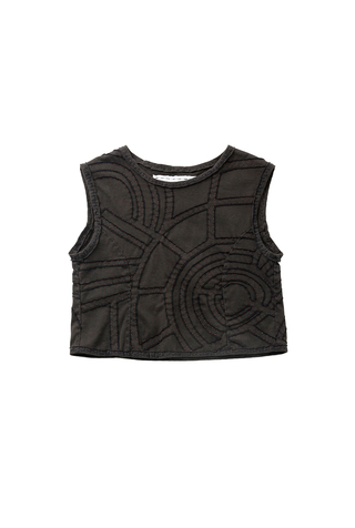 Alabama chanin organic handcrafted cropped chloe top 3