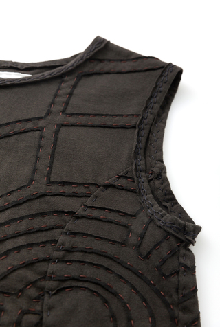 Alabama chanin organic handcrafted cropped chloe top 4