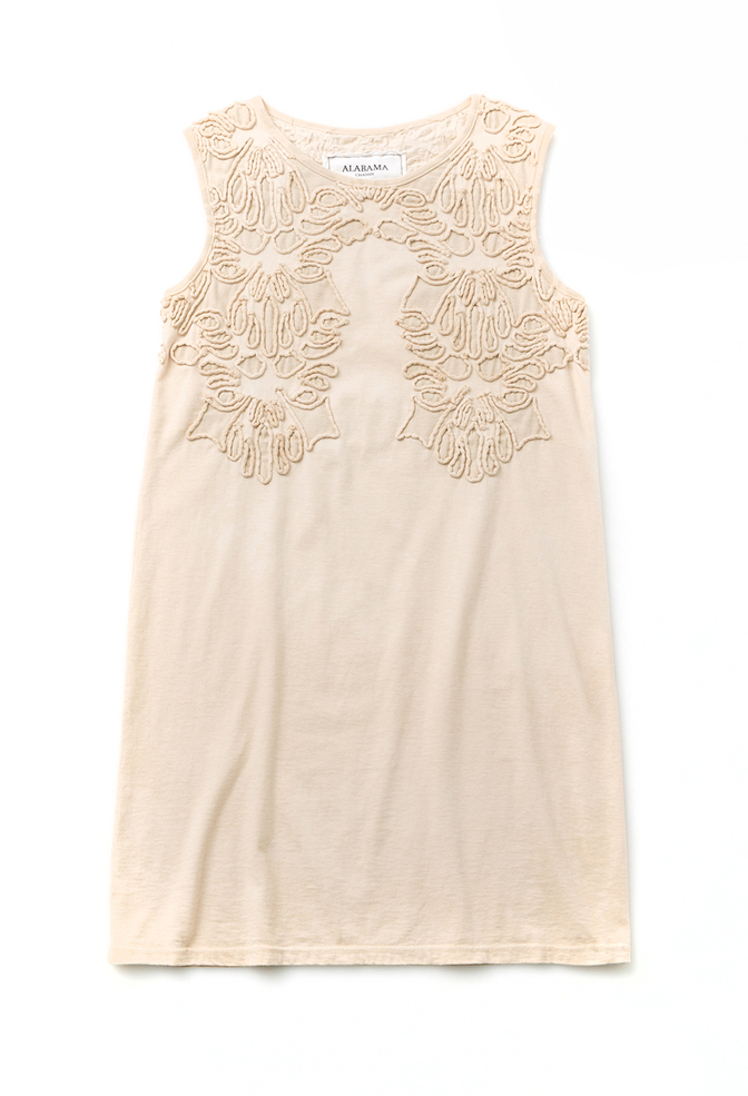 Alabama chanin embroidered organic cotton rossa dress 3