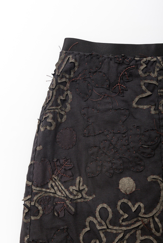 Alabama chanin hand embroidered elastic waist skirt 4